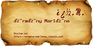 Örmény Marléne névjegykártya